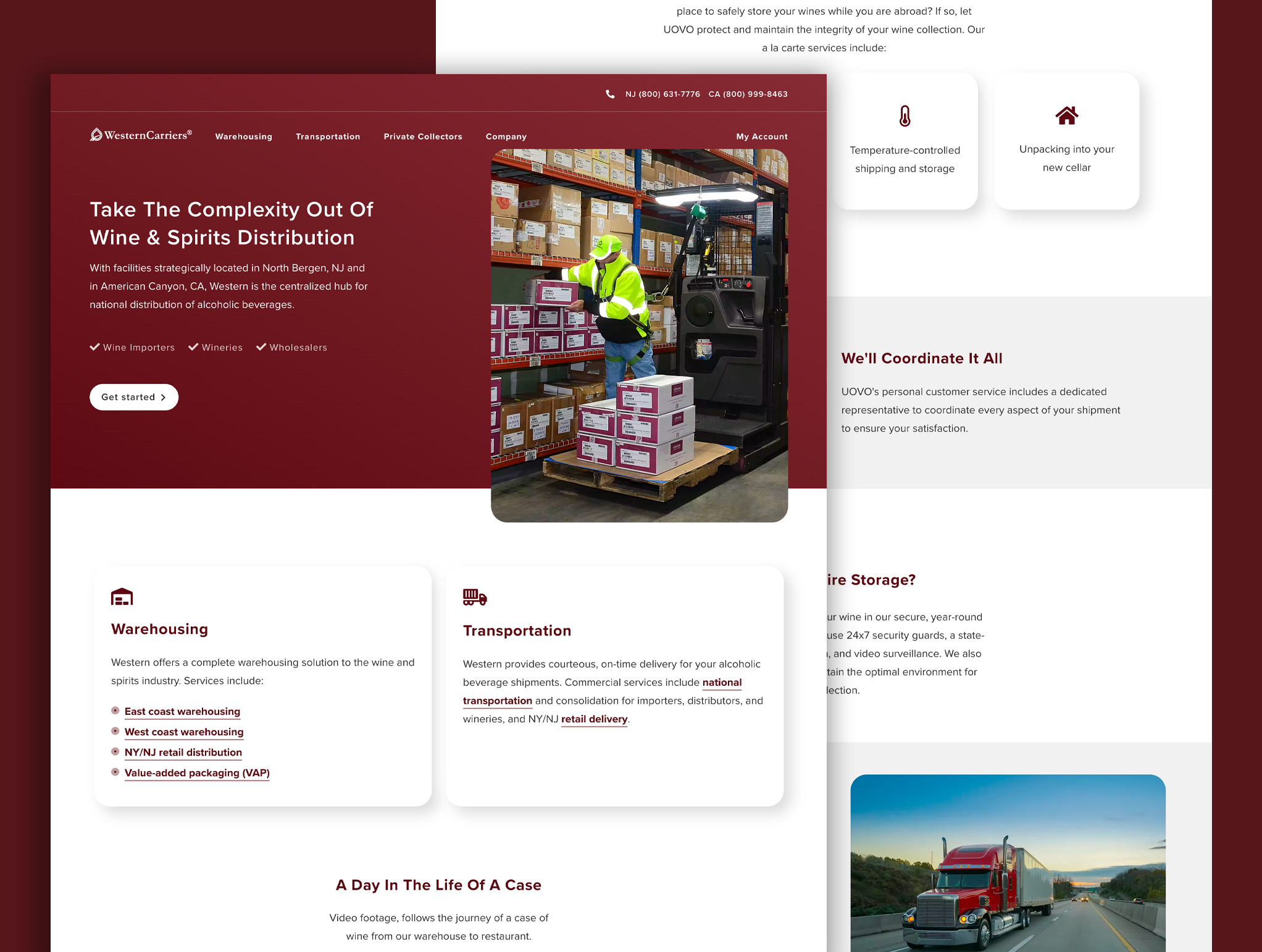 Western carriers® desktop website screenshot